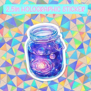Holographic Vinyl Sticker | Waterproof Kawaii Aesthetic Decal for Water Bottles&Laptops