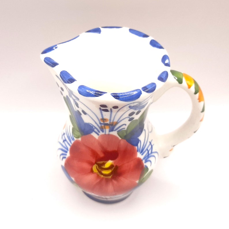 Ceramicas Benjamin Catalan Vase... Hand Painted Flowers... Made in Spain image 2