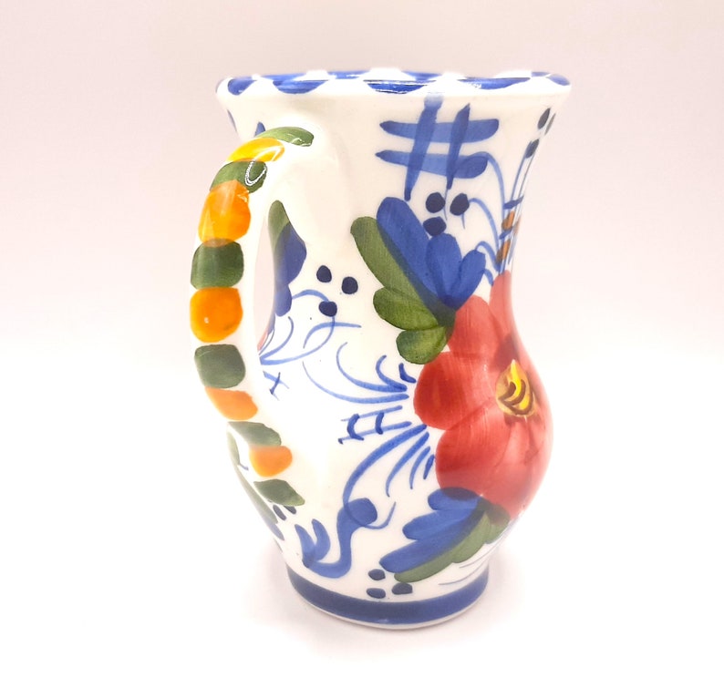 Ceramicas Benjamin Catalan Vase... Hand Painted Flowers... Made in Spain image 4