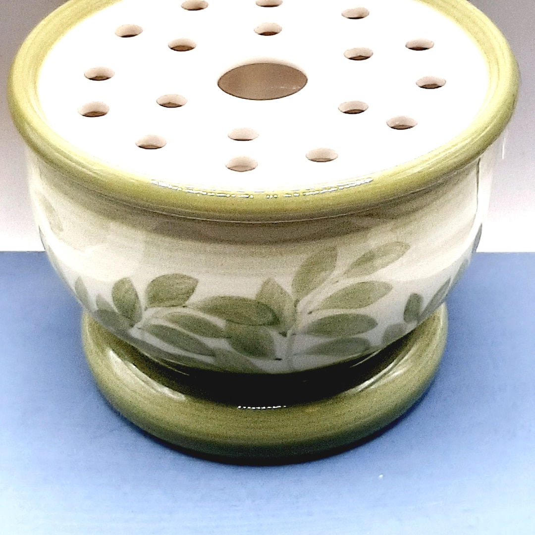 Art Pottery Flower Arranging Frog... Hand Painted Jersey Etsy