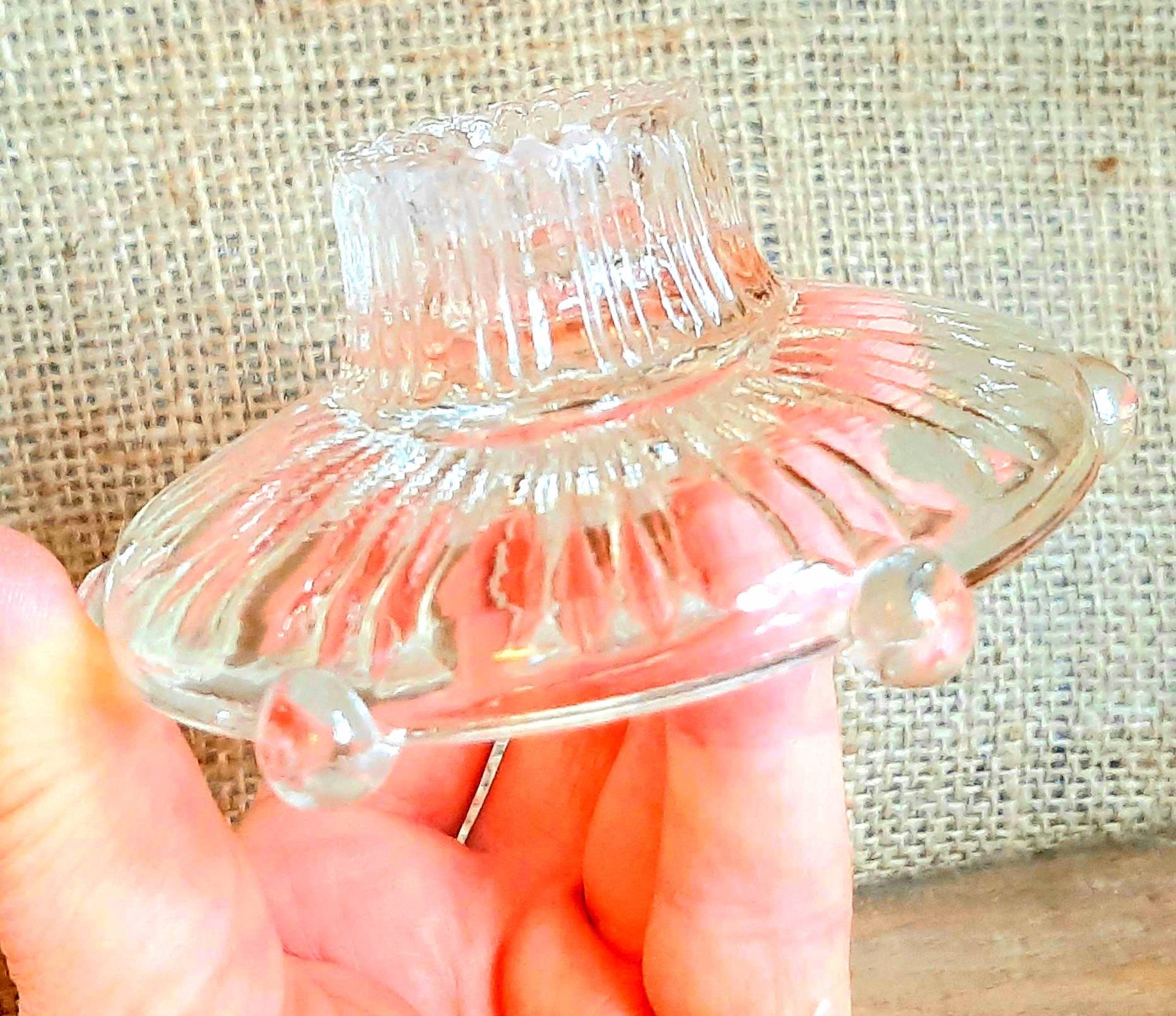 Vintage Clear Glass Candlesticks... Art Deco Candle Holders... Etsy Canada