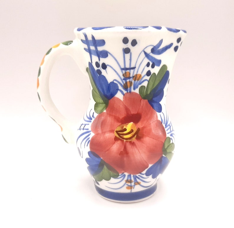 Ceramicas Benjamin Catalan Vase... Hand Painted Flowers... Made in Spain image 3