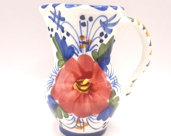 Ceramicas Benjamin Catalan Vase... Hand Painted Flowers... Made in Spain