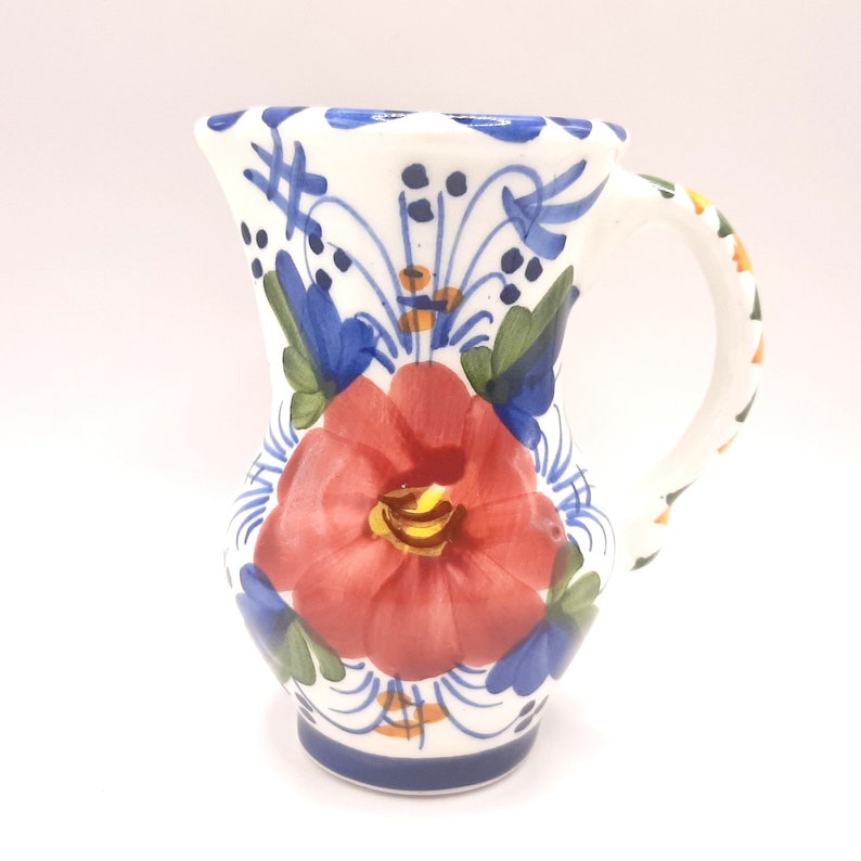 Ceramicas Benjamin Catalan Vase... Hand Painted Flowers... Made in Spain image 1