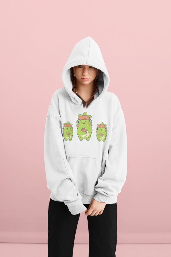 Frog Hoodie Strawberry Frog Hoodie Frog Mushroom Hoodie Strawberry