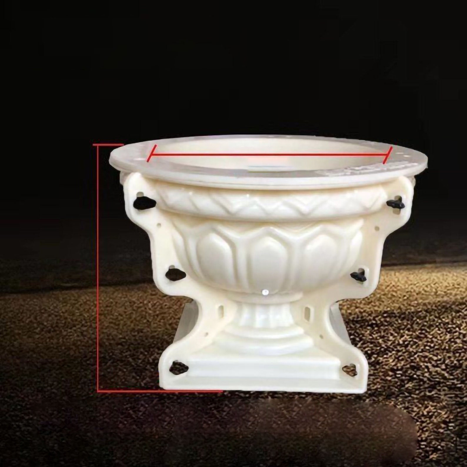 Round planter mold concrete cement rome planter Etsy