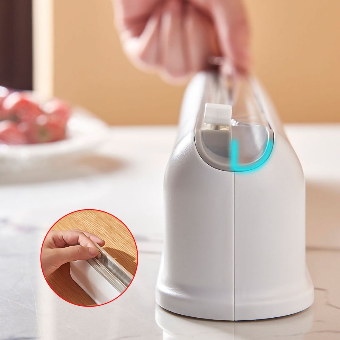 Refillable Plastic Wrap Dispenser with Slide Cutter Reusable Etsy