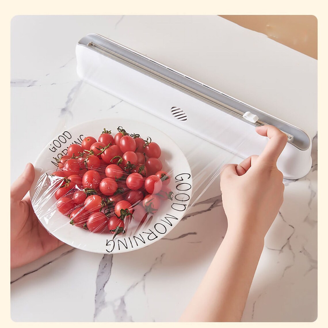 Refillable Plastic Wrap Dispenser with Slide Cutter Reusable Etsy