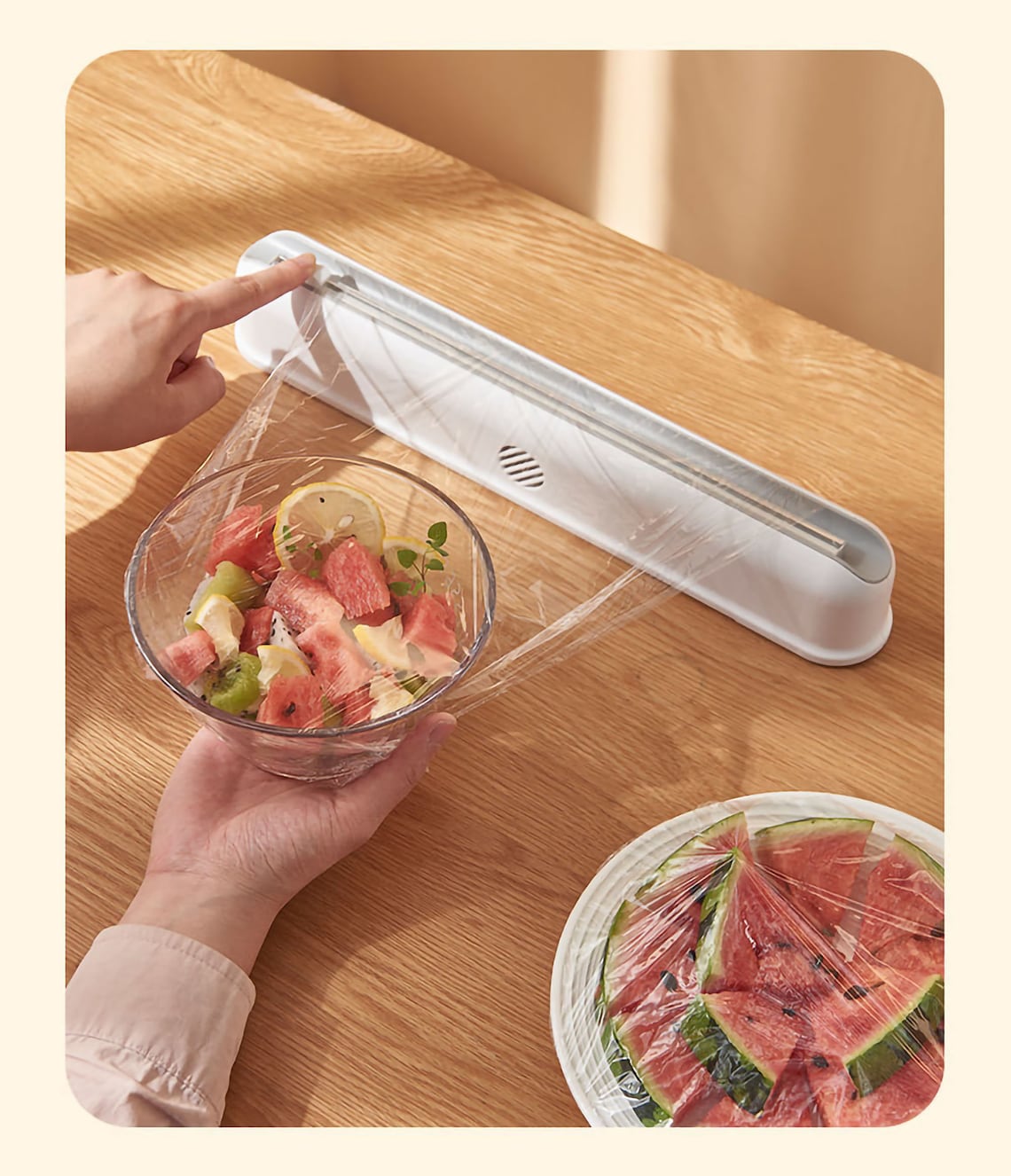 Refillable Plastic Wrap Dispenser with Slide Cutter Reusable Etsy