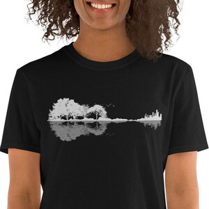 artiste musicien t-shirt | -shirt guitare acoustique | Violon professeur de musique basse onde sonore cadeau ami maman papa anniversaire rocker