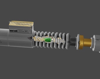 Luke Skywalker Inspired exposed crystal hilt lamp - High detail STL, 3D files