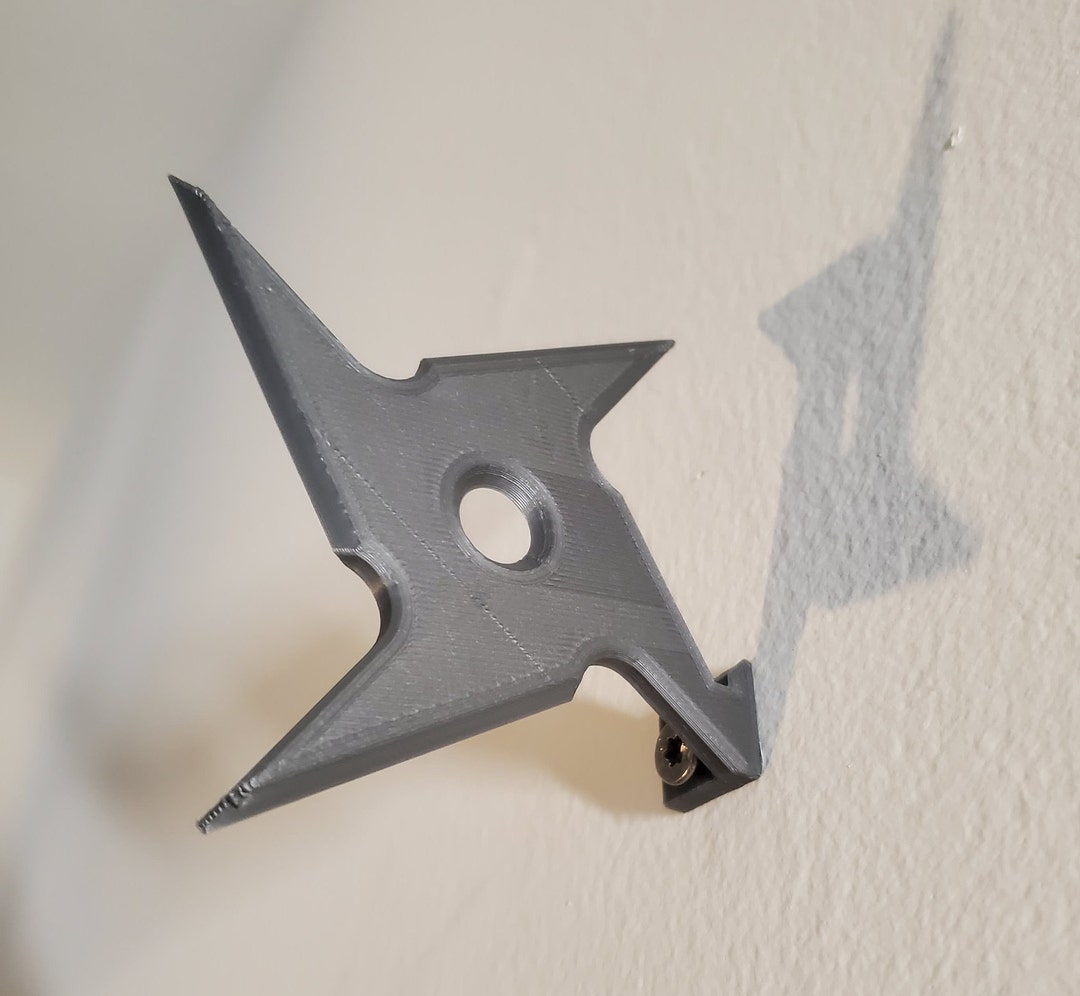Ninja Throwing Star Shuriken Wall Hanger - 3 Pack - 3D Printed