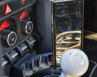 Phone mount for BRZ, GT86, FRS