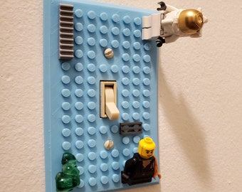 Lightswitch Cover (Single), COMPATIBLE with Lego - multiple colors available!