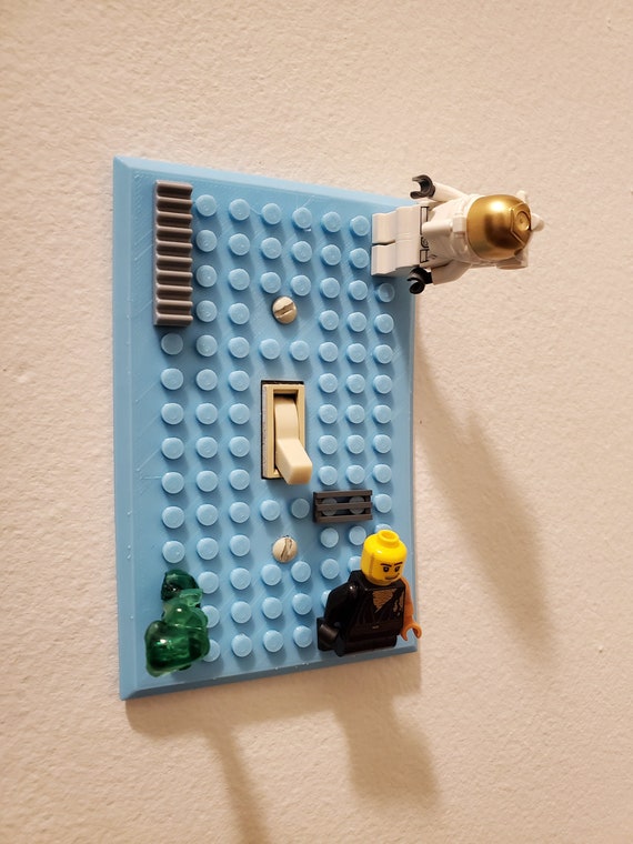 Lightswitch Cover single, COMPATIBLE With Lego Multiple Colors