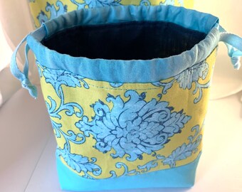Bolsas de cuerda de medallón azul