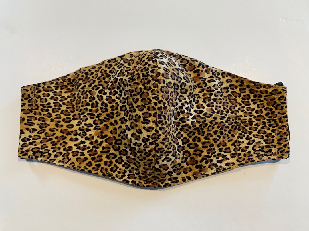 Leopard Print Mask With Filter Pocket & Nose Wire Etsy UK