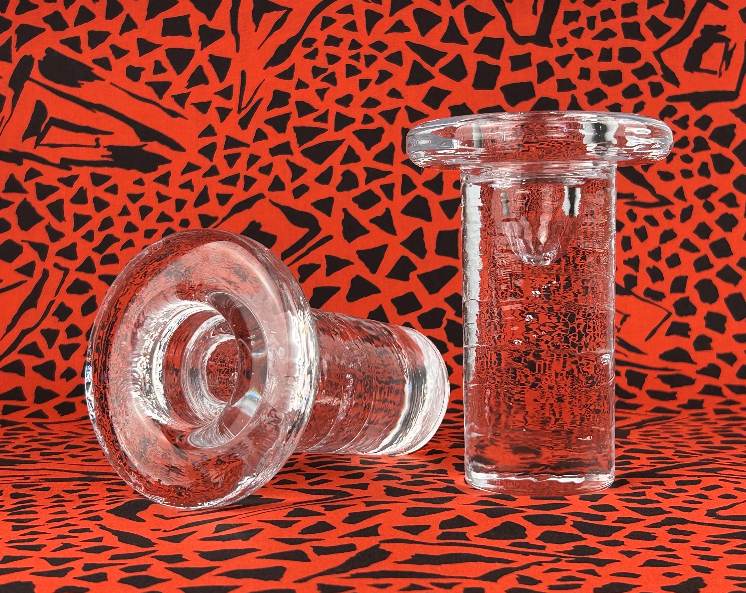 キャンドルホルダー ガラス 北欧 ピンク KOSTA BODA コスタボダ 1点