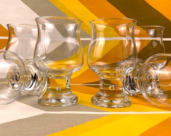 Large Crown Corning Hunter Lager Beer Glasses (set of 6) / Cocktail Glasses / Goblet Glass Set / Wine Glass Set / 1970s Bar