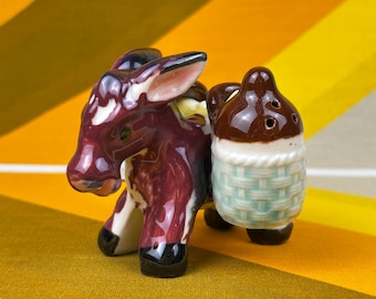 Vintage Mexican Donkey Salt & Pepper Shakers