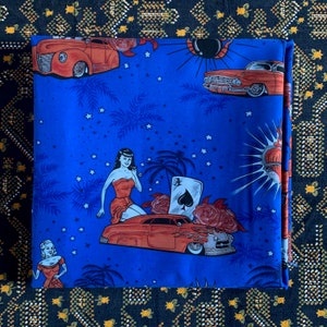 Rockabilly Pin-up Girl Fabric / Made by Hoffman International Fabrics / 1.65m