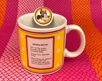 Vintage Minnie Mouse Coffee Mug / Ceramic / Made In Korea by Applause / Walt Disney Company