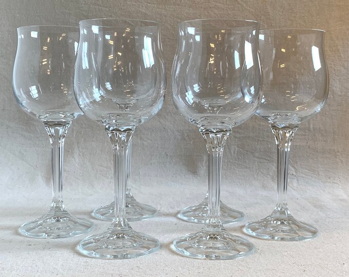 Set of 6 Bohemia 'diana' Crystal Wine Glasses 230ml / Etsy Australia