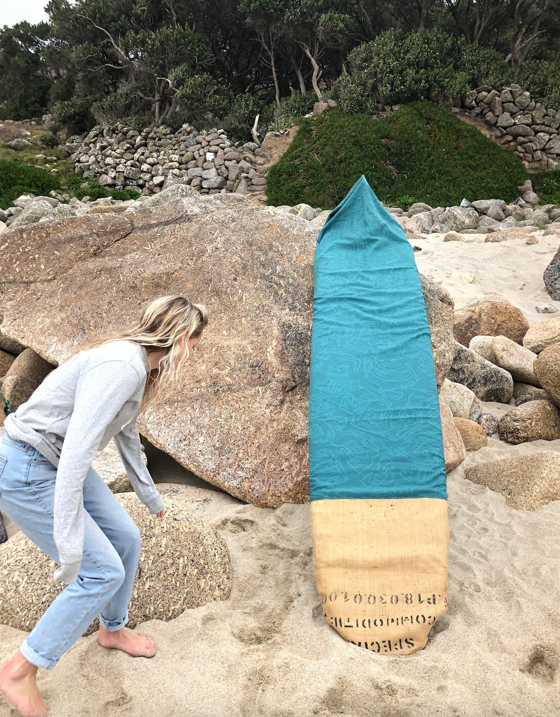 Upcycled Surfboard Bag size 9'8 Etsy