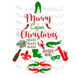 Simple Merry Cajun Christmas Design | Digital Download Includes PNG and JPG