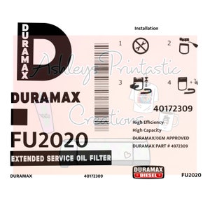Duramax Oil Filter Tumbler Wrap