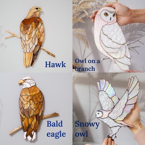 Wanddekoration aus Buntglas mit Eisvogelmotiv, handgefertigter Wandbehang, naturinspirierter Sonnenfänger, Geschenk für Vogelbeobachter, individuelle Vogelskulptur Bild 10