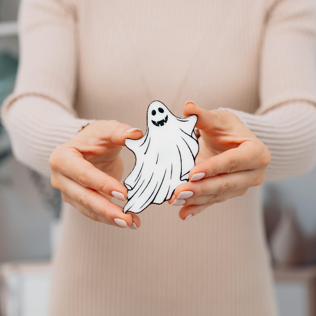 Cute Halloween Ghost Magnet Stained Glass Refrigerator Magnet Halloween ...
