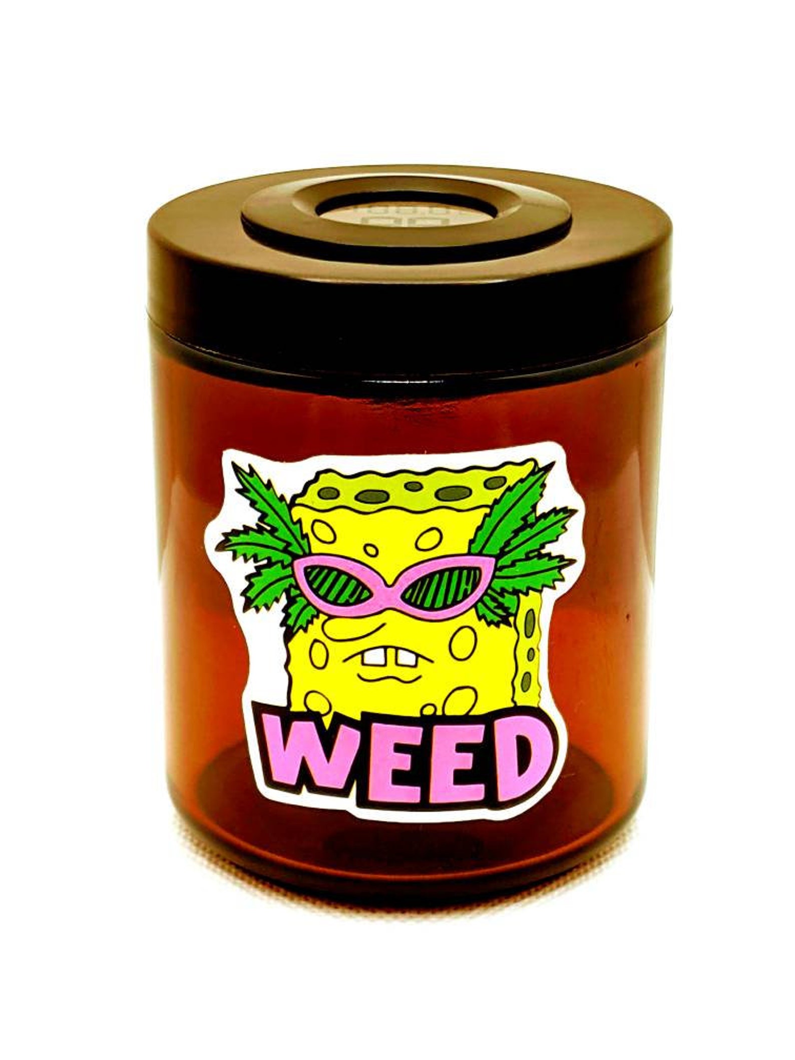 8oz smell proof glass stash jar with digital lid handmade in Etsy