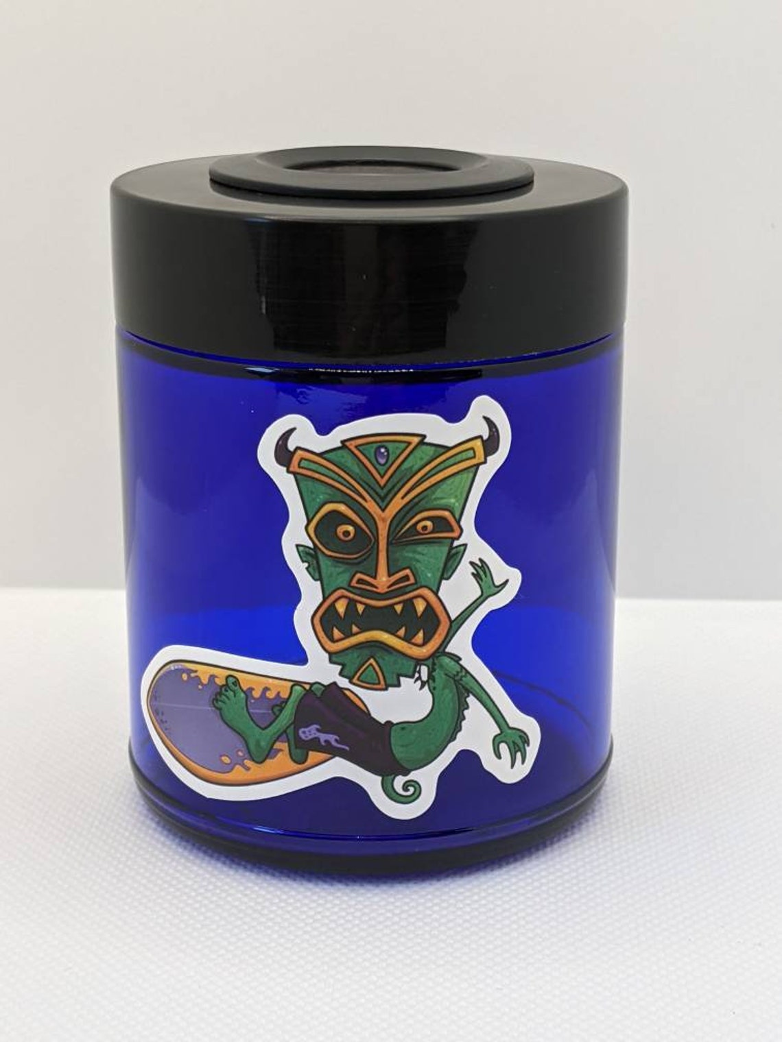 8 oz smell proof glass stash jar with digital lid handmade in Etsy