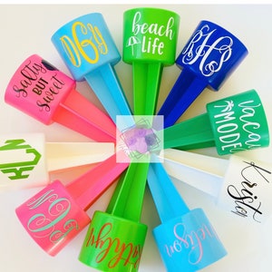 Personalized Beach Spiker, Monogram Sand Cup Holder, Custom Name Beach Trip Party, Bridesmaid Gifts, Bachelorette Party