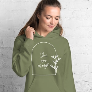 You Are Enough Hoodie - Person hinter mir - Psychische Gesundheit Hoodie - You Matter Shirt - Liebe Person hinter mir - Vorder- und Rückseite Hoodie