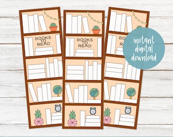 Book Tracker Bookmark - Books to Read Bookmark - Bookshelf Bookmark - Reading Goal Tracker -2024 Book Tracker