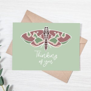 Thinking of You Butterfly Card – Boho Greeting, Printable 5x7 (PDF) - Etsy