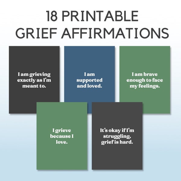 Grief Affirmation Cards - Bereavement Gift - Sympathy Gift - Grief Gift - Empowerment Cards - Grief Support Cards