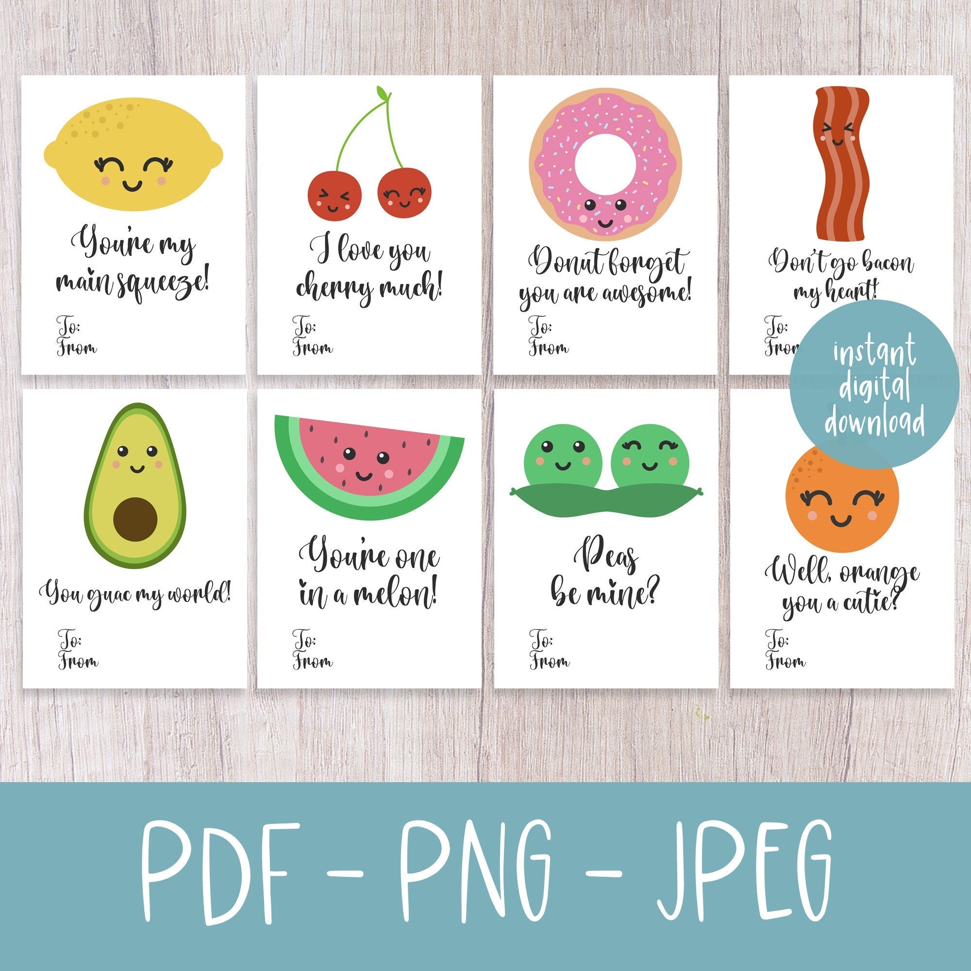 Food Pun Gift Tags Punny Valentines Printable Valentine S Day Il Fullxfull.3577945598 6jfb