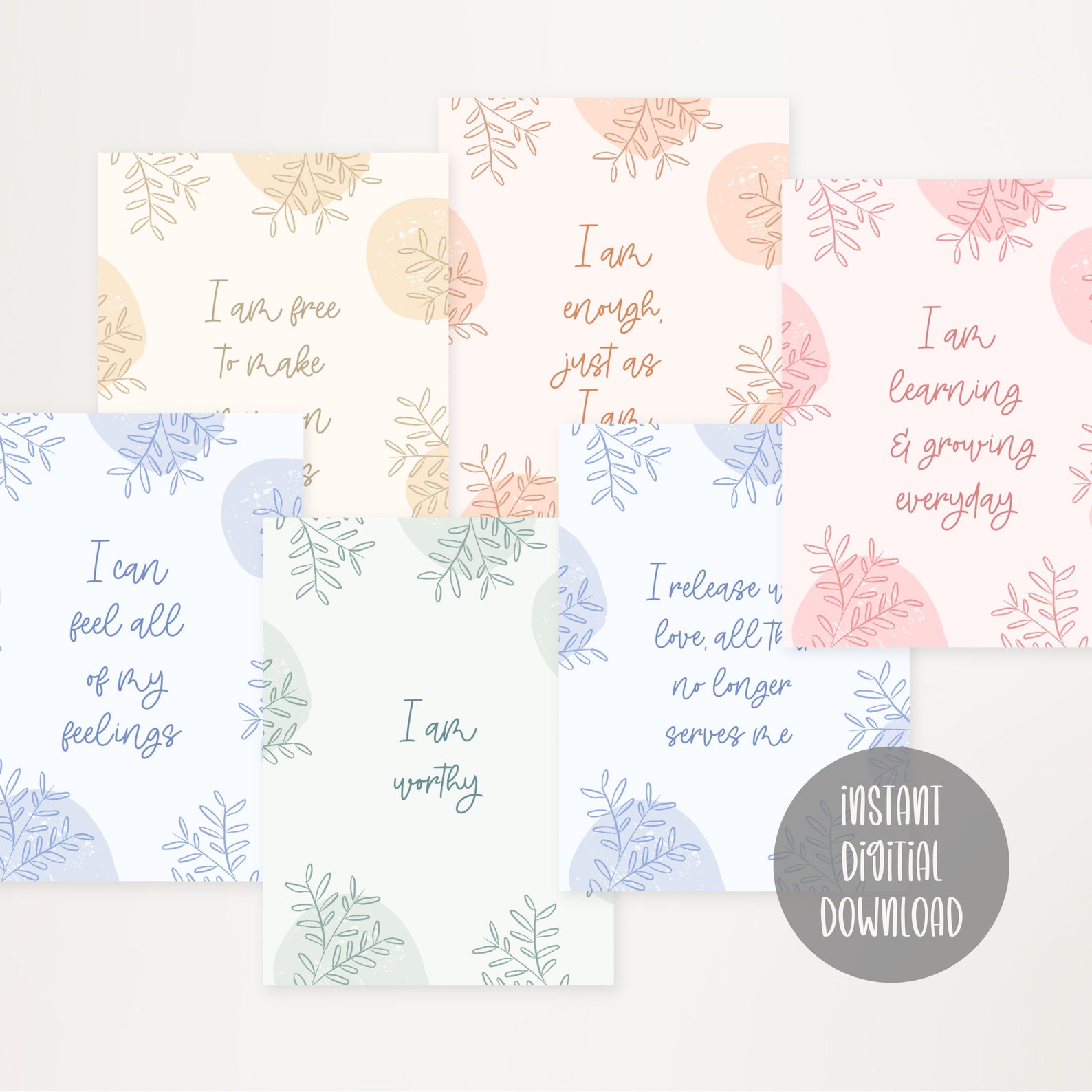 Self Love Affirmations Printable Affirmation Cards Life Change ...