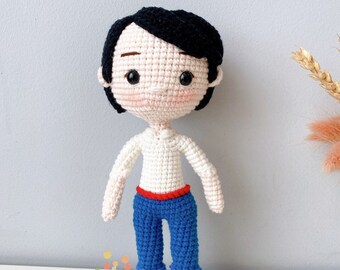 Muñeco Eric amigurumi, muñeco Eric de ganchillo, muñecas hechas a mano, muñeco Eric hecho a mano