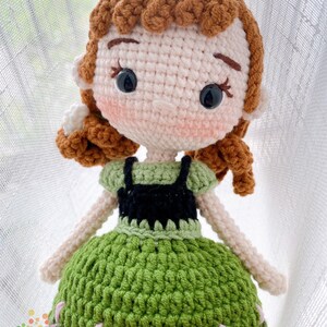 Amigurumi Anna och Elsa Prinsessa Virkad prinsessdocka, handgjorda prinsessdockor, handgjord prinsessdocka bild 3