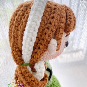 Amigurumi Anna och Elsa Prinsessa Virkad prinsessdocka, handgjorda prinsessdockor, handgjord prinsessdocka bild 5