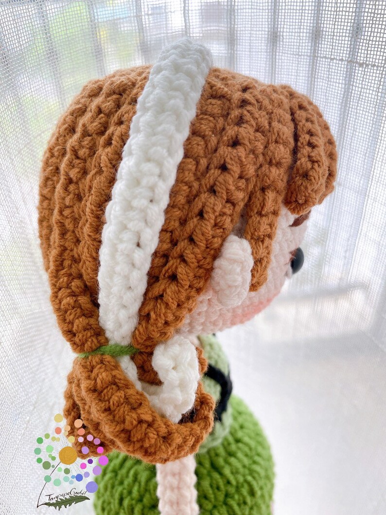 Amigurumi Anna och Elsa Prinsessa Virkad prinsessdocka, handgjorda prinsessdockor, handgjord prinsessdocka bild 5