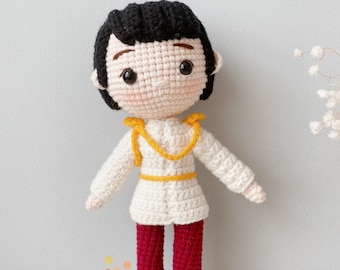 Amigurumi Prince Charming  doll,Crochet prince charming doll,handmade dolls,handmade flynn doll