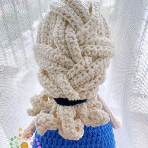 Amigurumi Anna och Elsa Prinsessa Virkad prinsessdocka, handgjorda prinsessdockor, handgjord prinsessdocka bild 6
