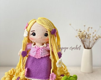 Capelli nuvolosi, bambole principessa, bambola principessa amigurumi, bambola principessa all'uncinetto, bambole fatte a mano, principessa, bambola principessa, bambola principessa fatta a mano