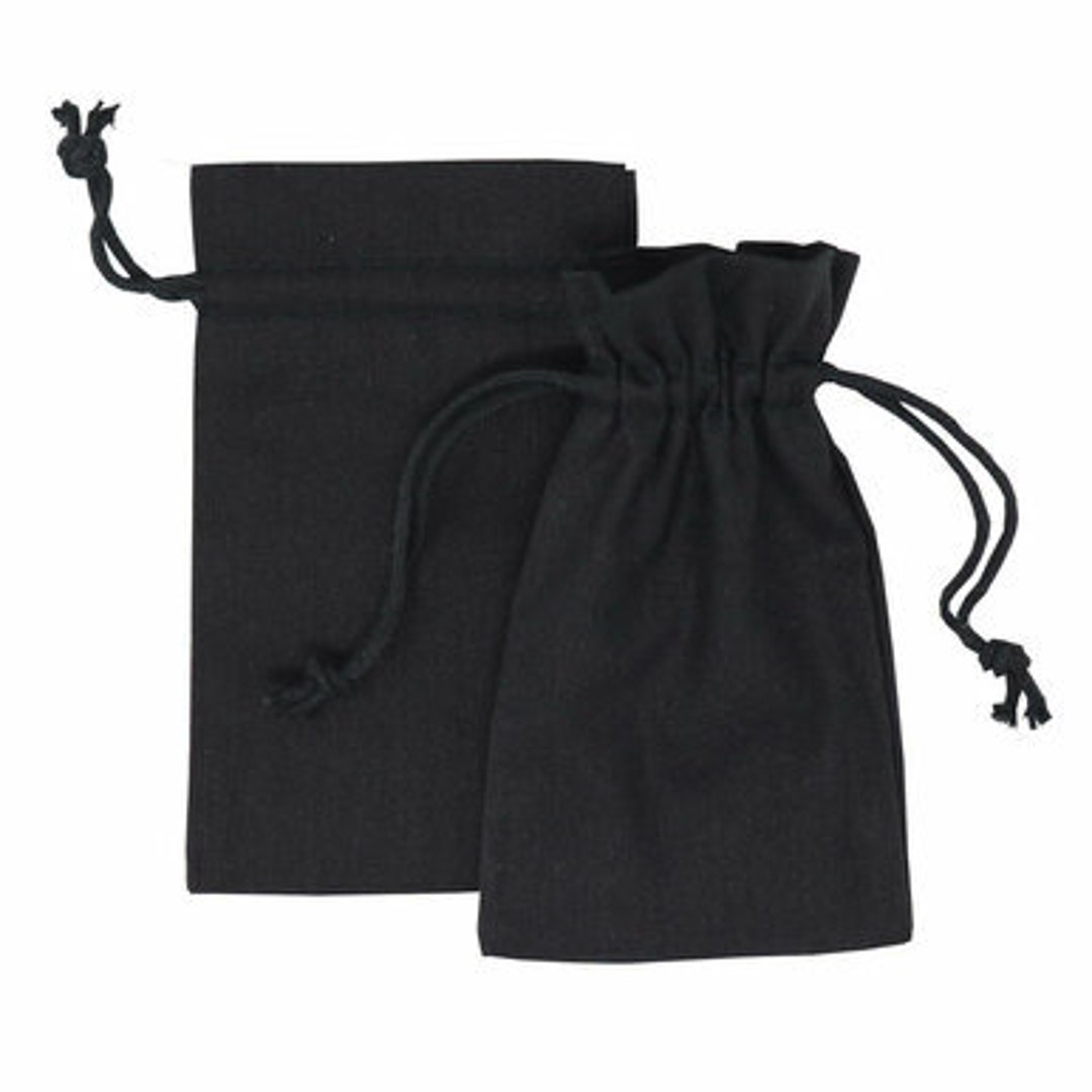 Sachet String 12pc Black Cotton Sachet Bag/cotton Bag/premium Made Organic Bags ...