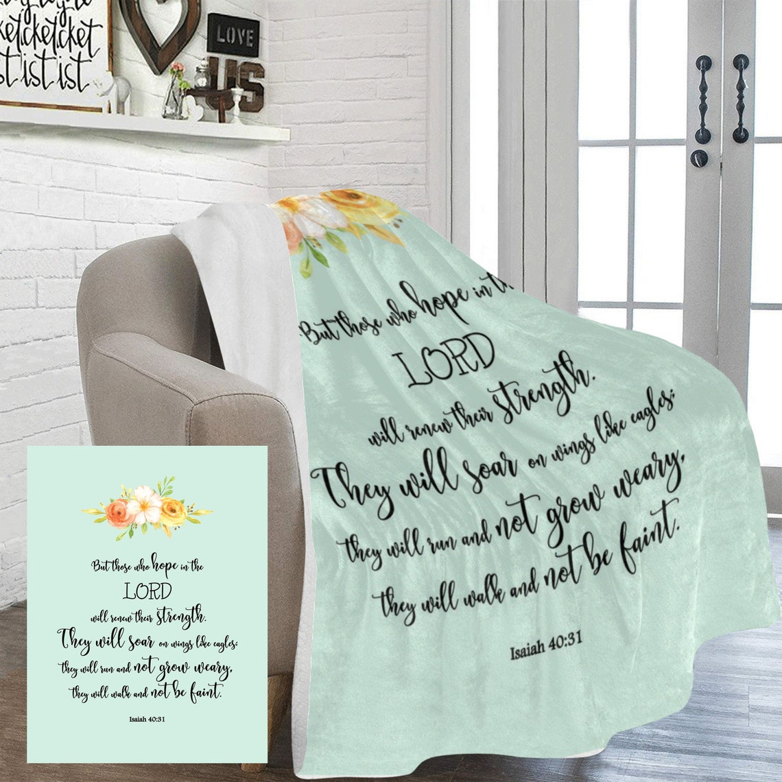 Bible Verse Blanket Christian gifts Faith Gifts Baptism Etsy